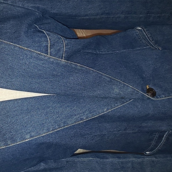 Vintage 80's denim blazer - Picture 2 of 7